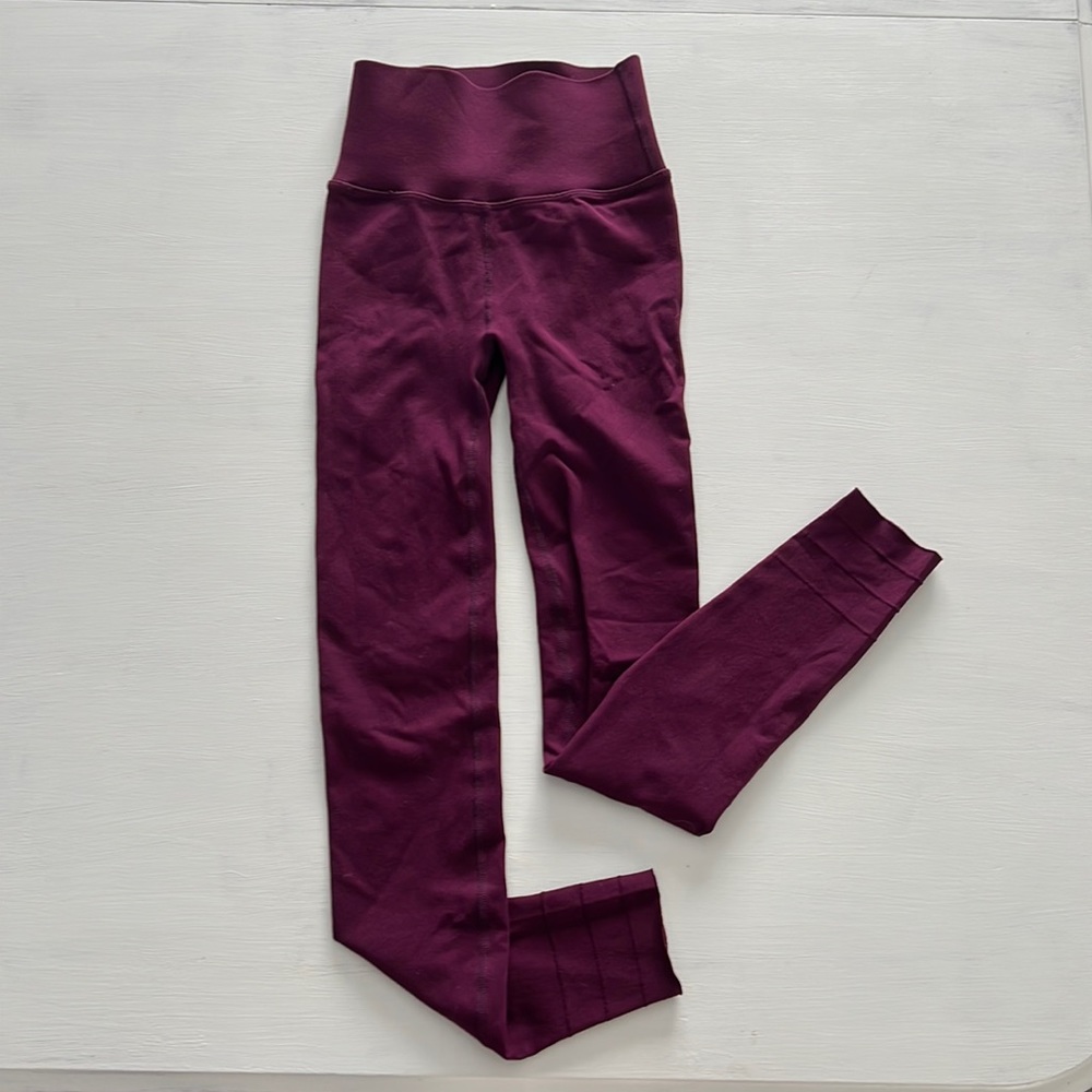 Maroon SculptKnit Fabletics Leggings size: xs